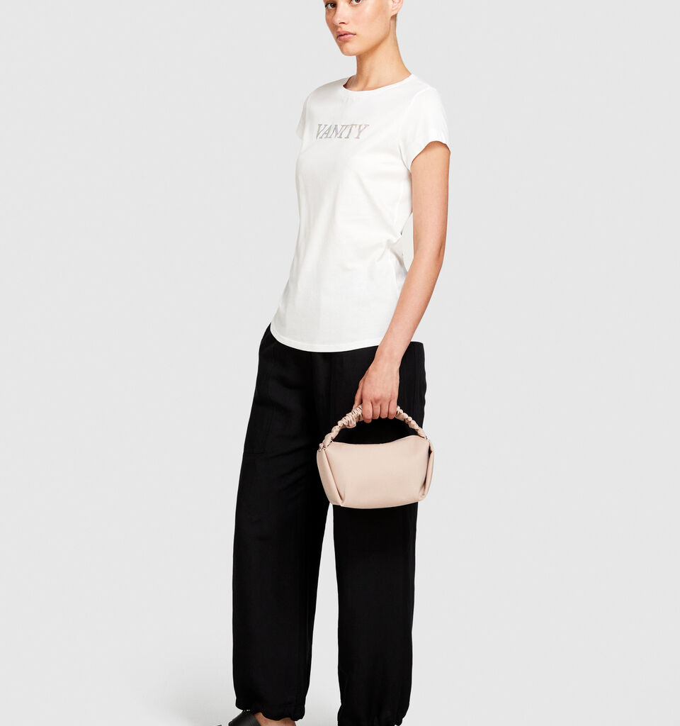 T-shirt with glossy print - women's short sleeve t-shirts - White | Sisley image number 2